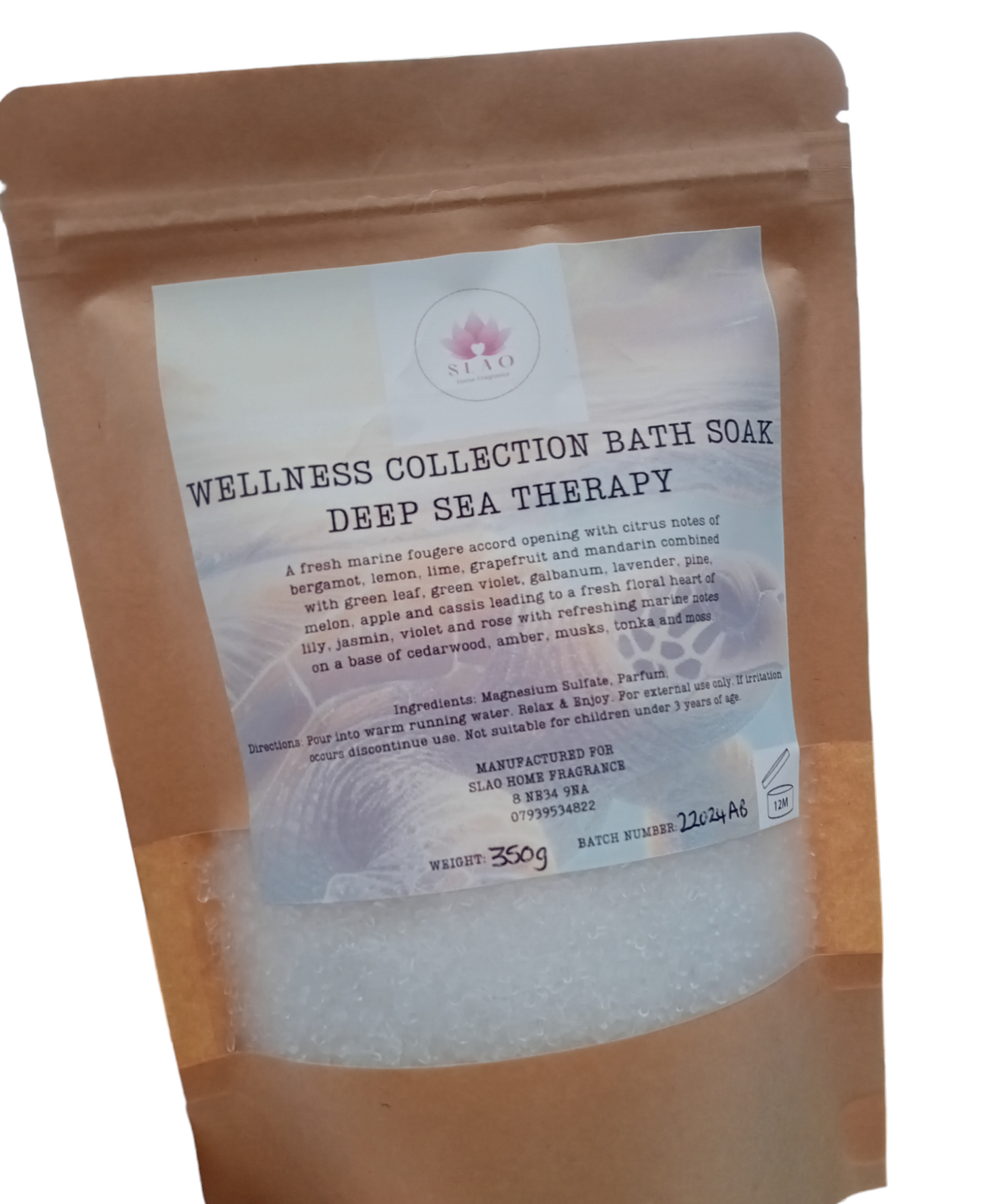 Bath Soaking Magnesium Epsom Soaking Salts Wellness Collection 120g ready to ship