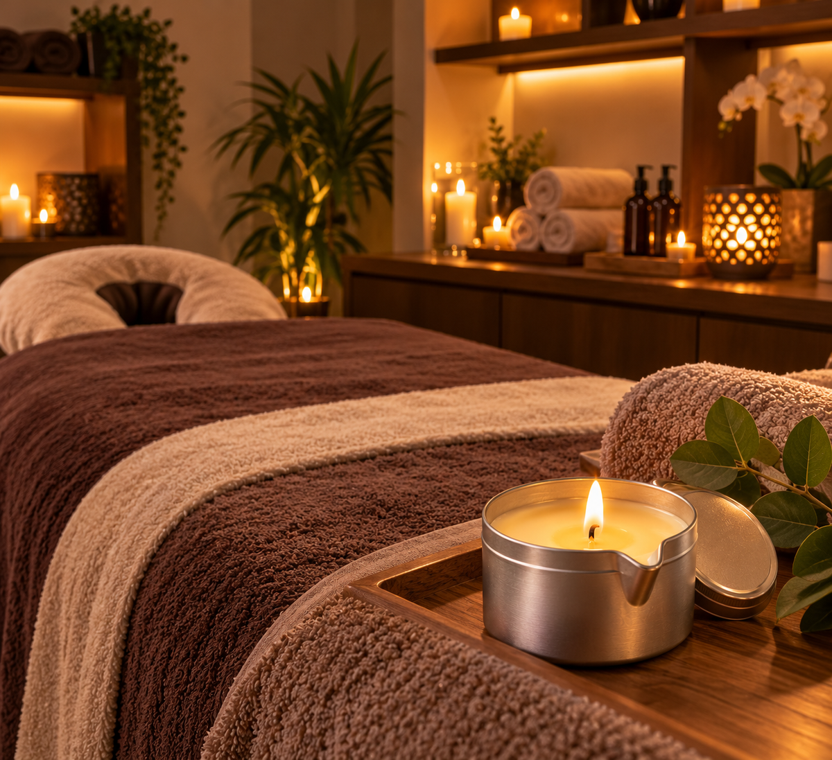 Luxury Aromatherapy Massage Candles | Soy Wax, Shea Butter & 100% Pure Essential Oils