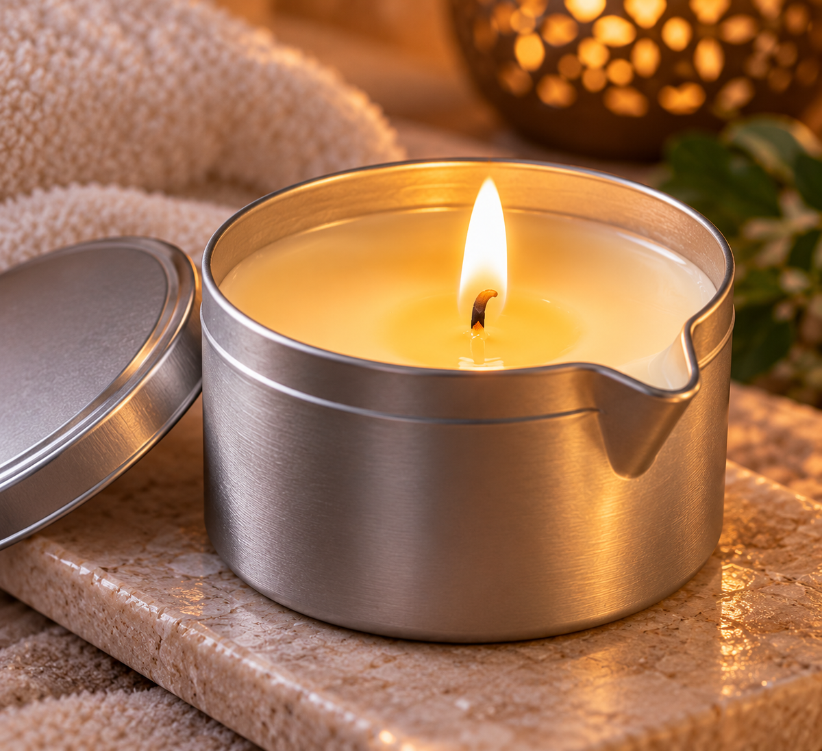 Luxury Aromatherapy Massage Candles | Soy Wax, Shea Butter & 100% Pure Essential Oils