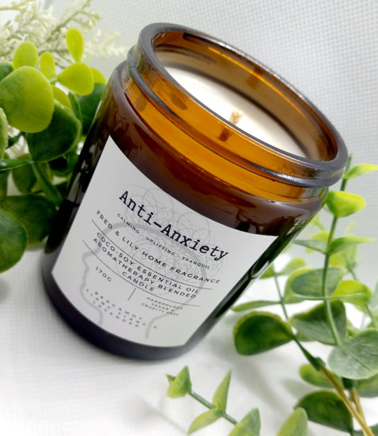 Aromatherapy Mood Enhancing Essential Oil Blend Infused Candle - Anti Anxiety ready to ship